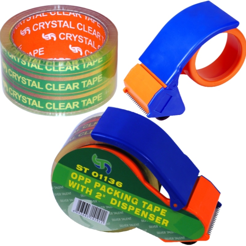 Crystal Clear OPP Tape συσκευασίας με διανομέα